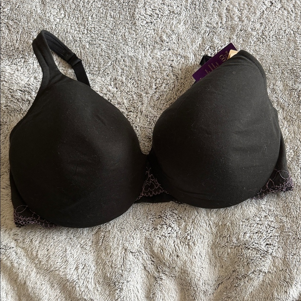 Cacique Black Full-Coverage Bra